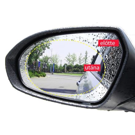 Nano mirror sticker with anti-fog