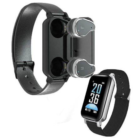 Power smart bracelet + wireless earphones black