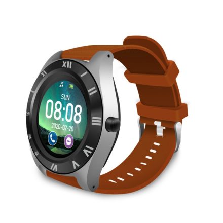 Xia smart watch with brown strap