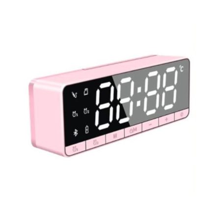 Bluetooth digital alarm clock - pink