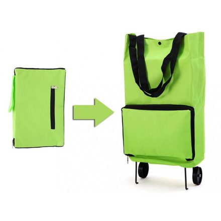 Foldable wheeled shopping bag