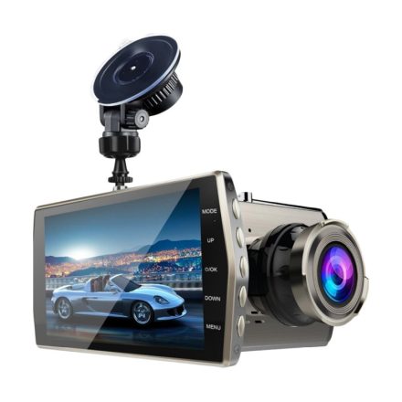 V5 autóskamera kettős objektívvel és HD kijelzővel 