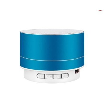 A10 Bluetooth speaker is metallic blue