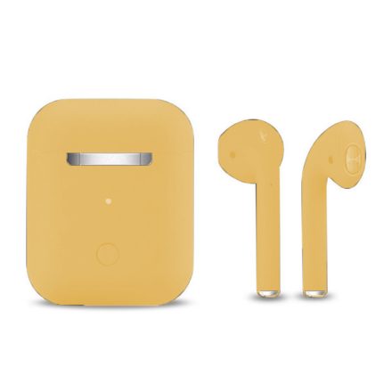 Inpods 12 Macaron Yellow - soft touch control with matte finish