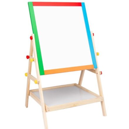 Children's drawing board on wooden material